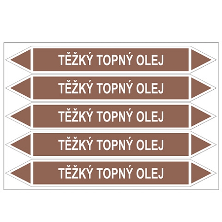 Značení potrubí, těžký topný olej